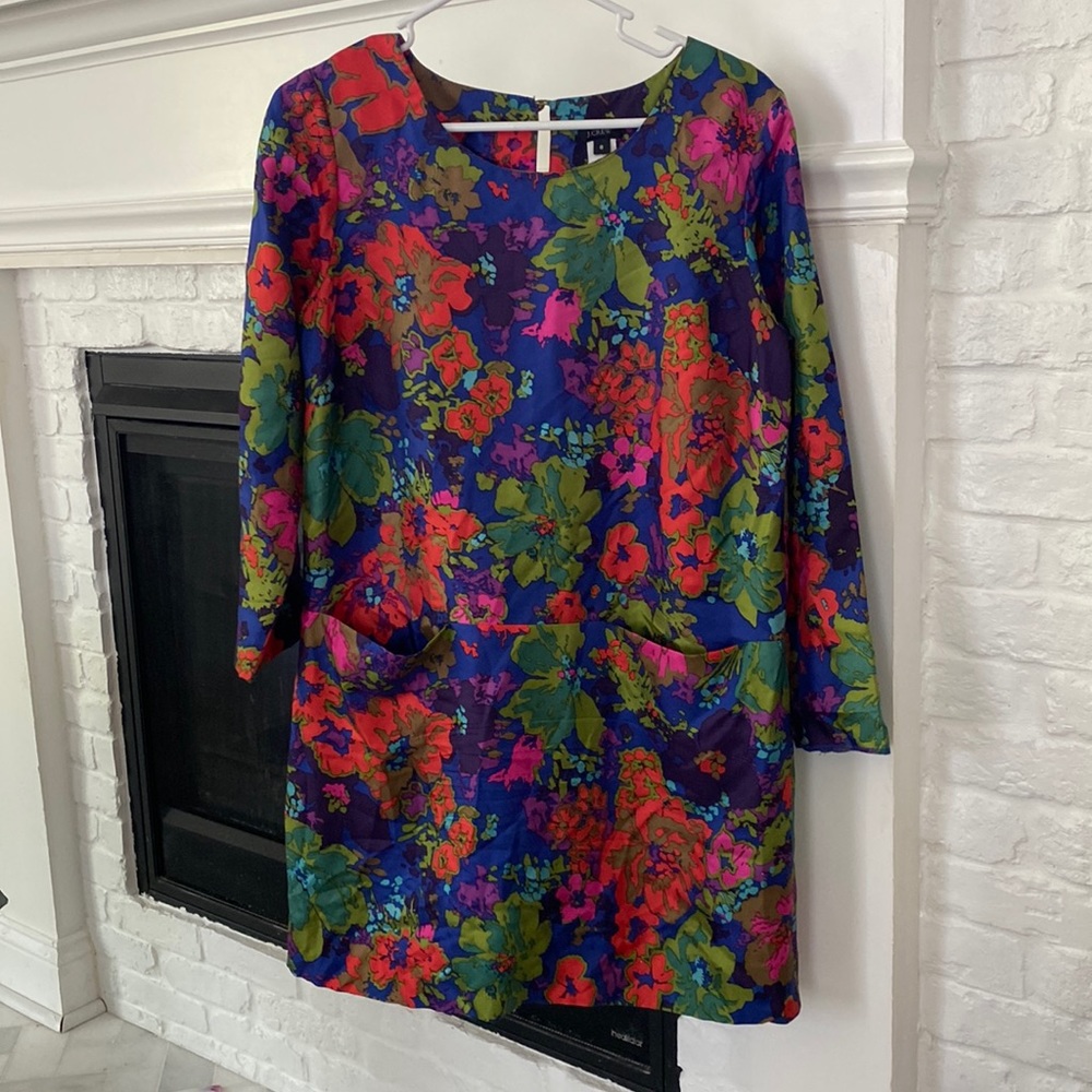 Jcrew 3/4 Length 100% silk dress